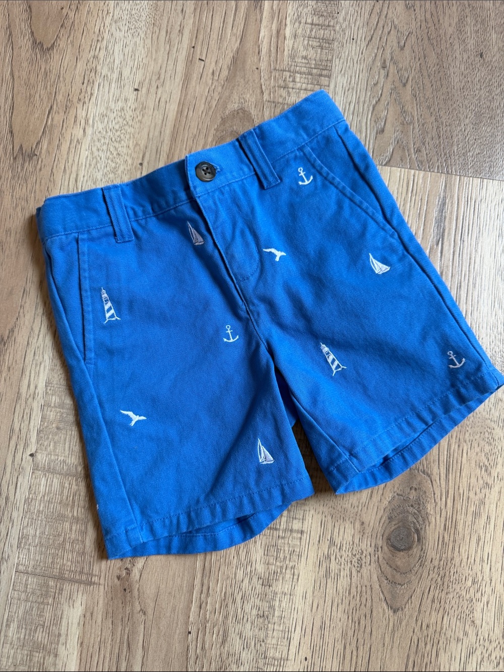 Janie & Jack Embroidered Twill shorts